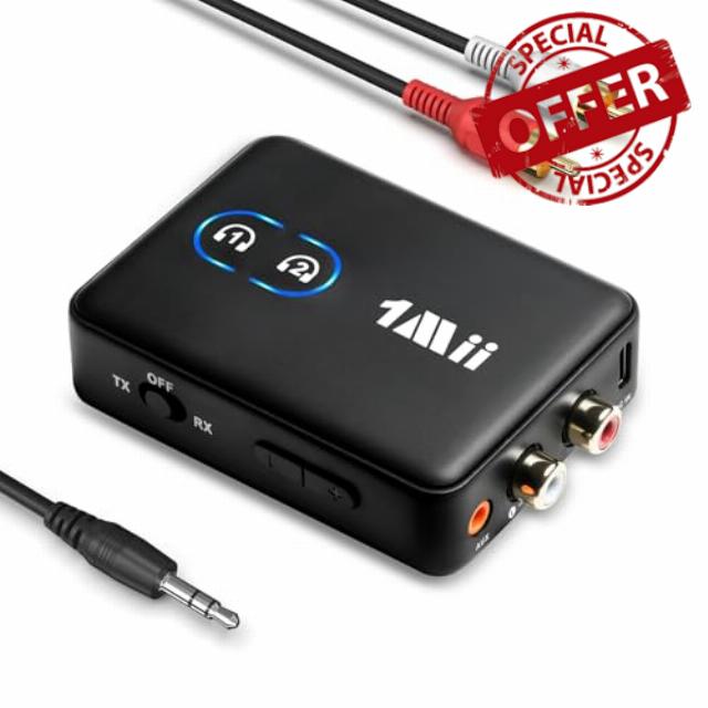 1Mii [Upgraded] ML302 Bluetooth 5.3 Transmitter Receiver
