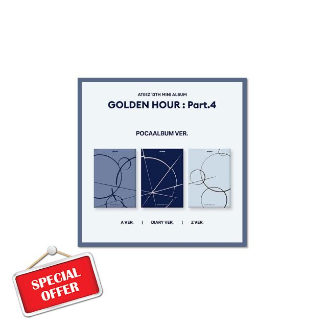 ATZ ATEEZ GOLDEN HOUR : Part.4 [Photobook Ver.] 13th Mini Album (Random Ver.)