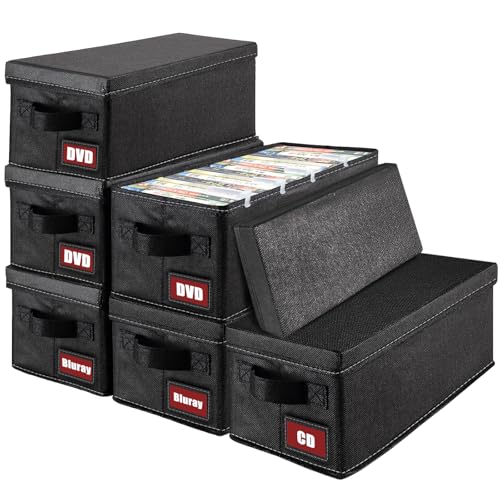 6P Larger DVD Storage Cases with Lid
