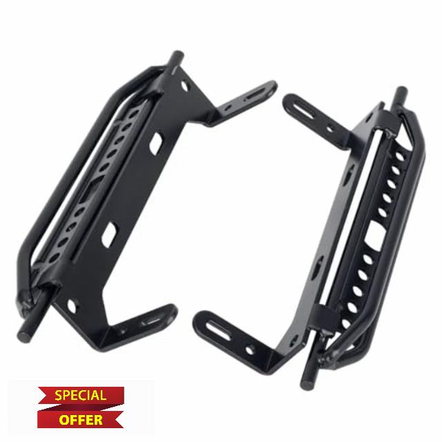 QAWSED RC car Components Compatible With Traxxas For TRX4 For Defender For Bronco 1/10 RC Crawler Car Upgrade Parts Metal Side Pedal Guard Plate