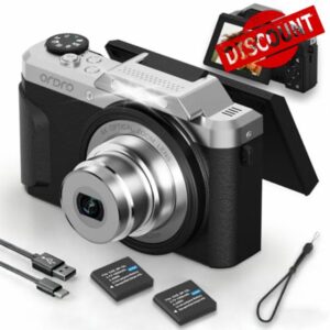 ORDRO D27 4K Vlogging Camera with 6X Optical Zoom & 180° Flip Screen