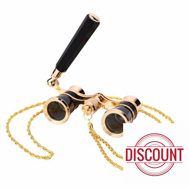Mini Opera Glasses with Adjustable Handle and Chain