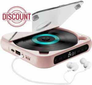 Saker Plus Portable CD Player with Bluetooth 5.3