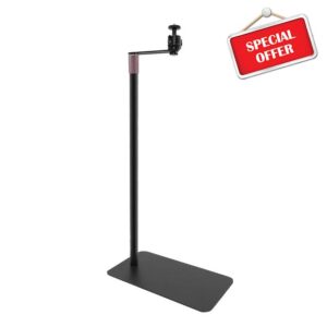 Carbon Steel Projector Stand 360° Swivel Projector Bracket Sofa Against Wall Hidden Projector Floor Stand Adjustable Height 60-120cm L-Shape Floor Mount Projector Bracket for Bedrooms