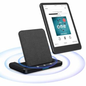 Wireless Charging Dock with Speaker for Kindle Paperwhite Signature Editions 32GB(2022&2024 Releases) & Kindle Colorsoft Signature Edition(32GB)