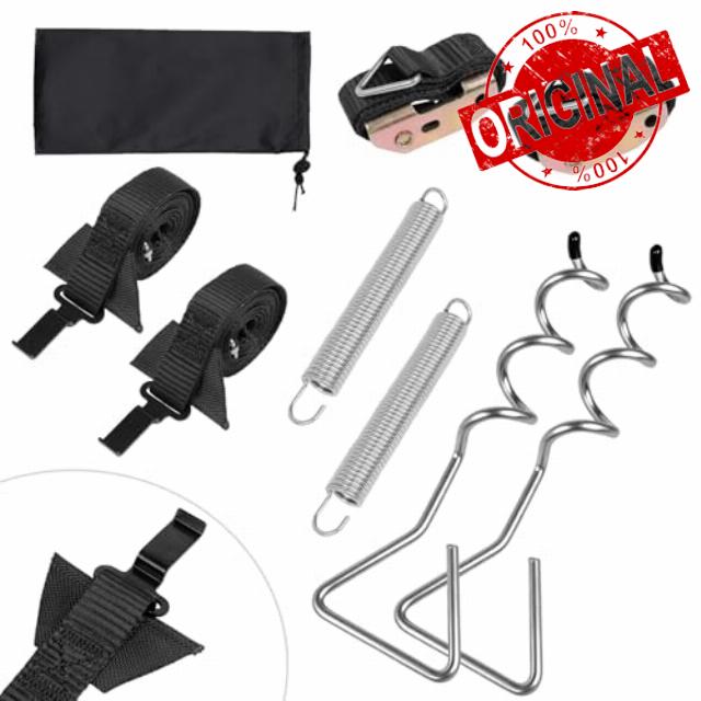 TUAKIMCE Heavy Duty Awning Tie Down Kit Storm Straps Kit for Caravan Motorhome Awing Storm Protection