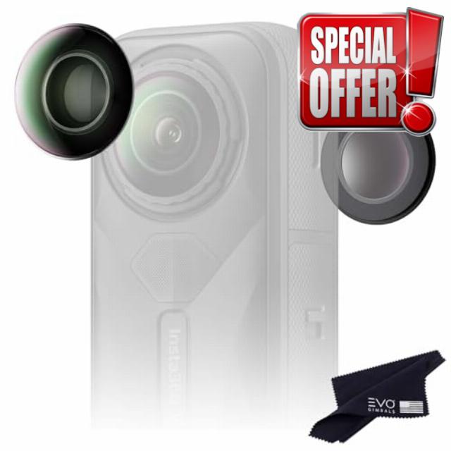 Insta360 X5 Replacement Lens Complete Kit | with 2× Official Replaceable Lenses for Insta360 X5