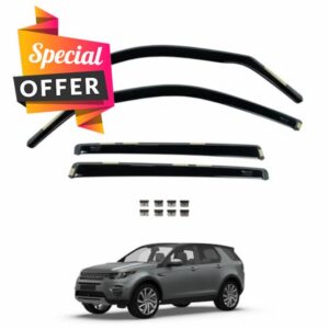 Team HEKO Wind Deflectors for Land Rover Discovery Sport 2014- Front & Rear Set Window Deflectors Accessories UV Scratch Resistant Acrylic In-Channel Fitting ISO Certified Ventilation Rain Protectio