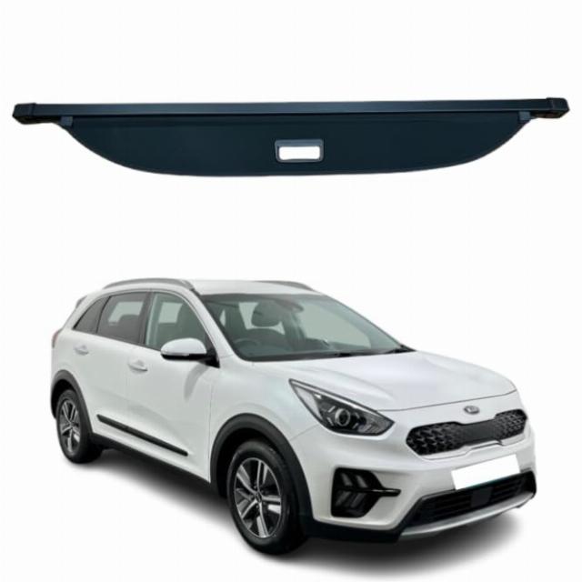 Car Parcel Shelf - Compatible with Kia Niro 2017-2022 | Sturdy Retractable Boot Cover for Extra Storage | Space Saving Car Accessories | Black | TCC Parcel Shelf Direc