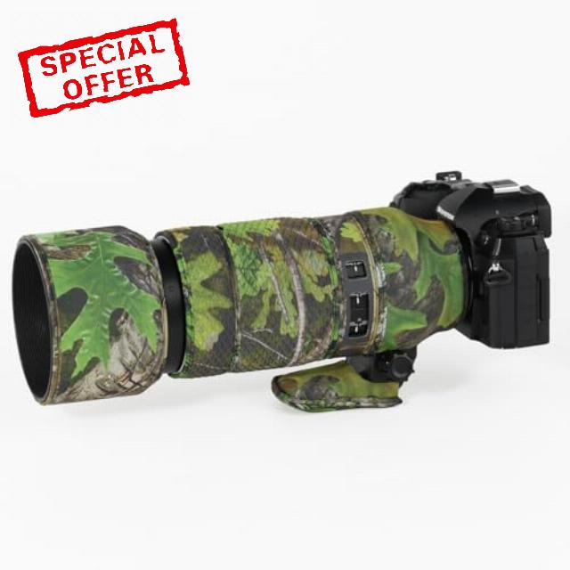 CHASING BIRDS Lens Camouflage Waterproof Coat for OLYMPUS M.ZUIKO DIGITAL ED 50-200mm F2.8 IS PRO Rainproof Lens Protective Cover Version IV (Green Leaf Camouflage)