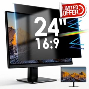 LAMA 24 Inch Removable Hanging Computer Privacy Screen Filter