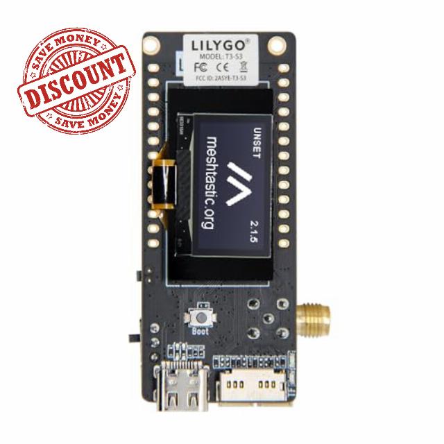 LILYGO T3S3 ESP32-S3 LoRa Meshtastic TTGO Development Board Wireless Module with 0.96 Inch OLED Display (SX1262 868MHz)