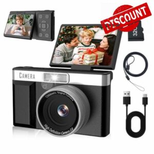 Kids Digital Camera FHD 1080P Digital Camera For Kid With 32GB Card