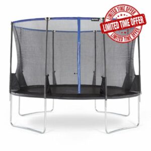 Plum Play Kids Garden Trampoline Spacezone Deluxe Outdoor Trampoline and Safety Net Enclosure - 8ft - 10ft - 12f