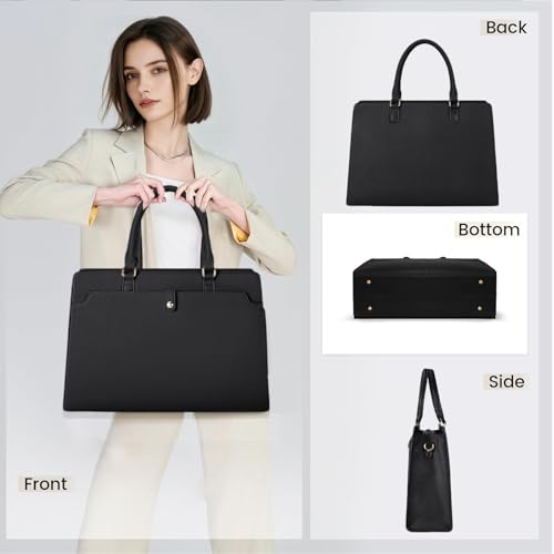 PU Leather Large Laptop Handbag for Women