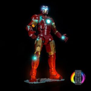 Remote Control Led Light Set Compatible with Lego Iron Man Mark 3 Collectors' Edition 76344 (No Model)