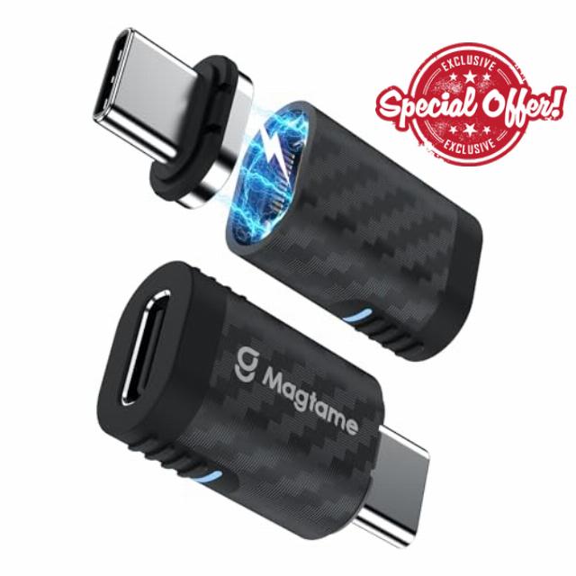 Magtame Plastic Fiber USB C Magnetic Adapter 24Pin 240W (2Pack)