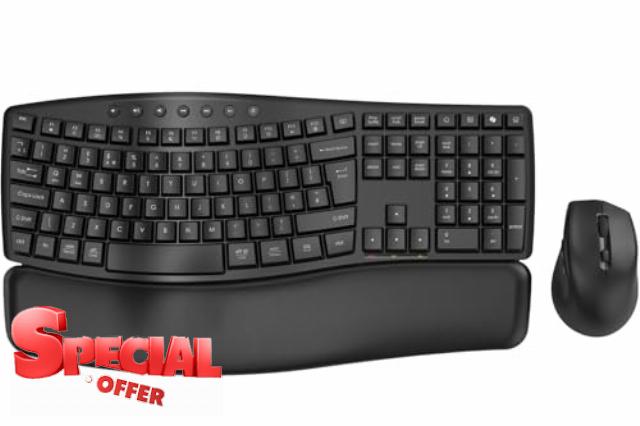 SABLUTE Ergonomic Wireless Keyboard and Mouse Combo