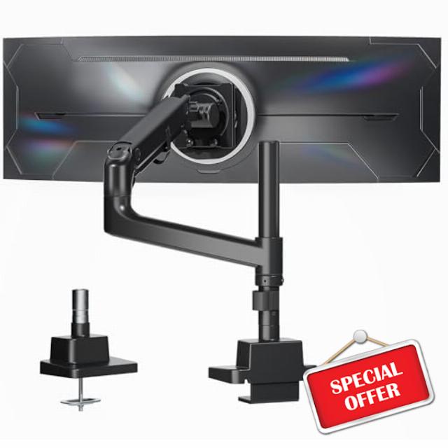 monTEK Heavy-Duty Single Monitor Arm for 17-57 inch