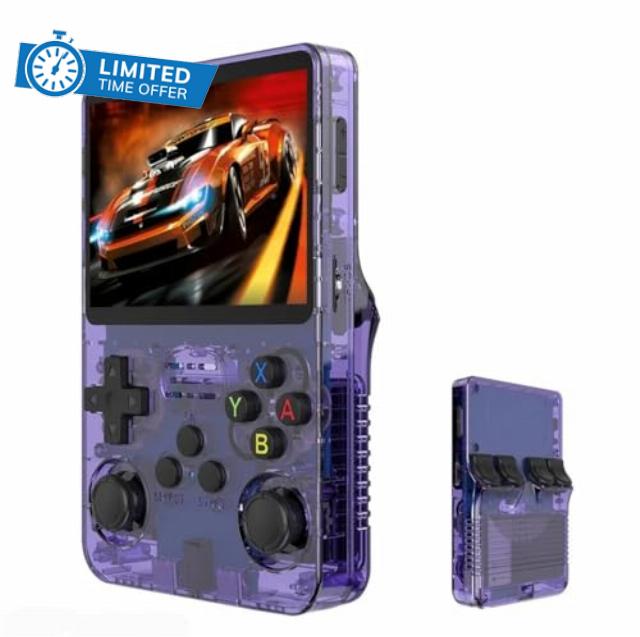 R36S Handheld Game Console Linux EE System 64GB 15000 Games 3.5 Inch Screen Retro Classic Handheld Gaming Player Video Games | Active-Imaan (R36S-Purple-64GB)