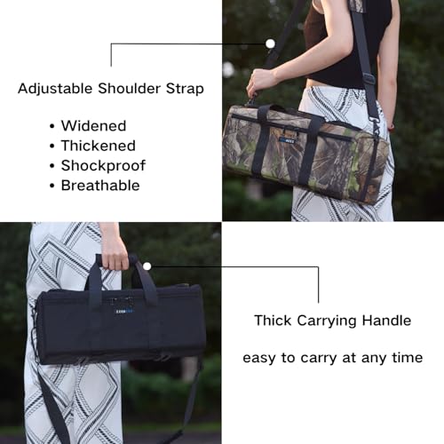 Extra Large Thick Portable Bag Interior Size 17.3x6.3x6.7in-Black