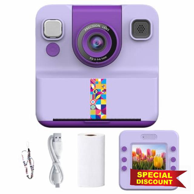 MaciRept Purple Kids Camera Instant Print