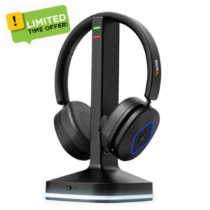 Wantek Wireless Bluetooth Headset With Noise-Cancelling Microphone