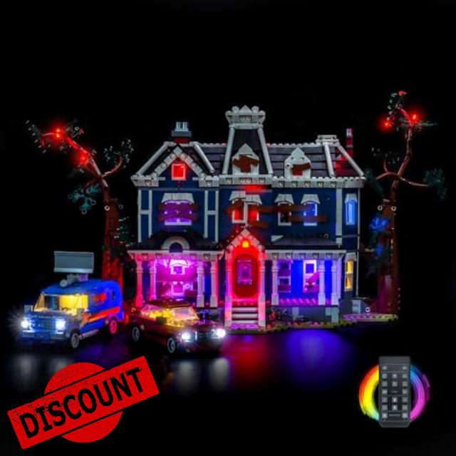 LocoLee Customized RC Led Light Set Compatible with Lego 11370 Stranger Things: The Creel House Led Decoration Lighting Kit Compatible with Lego 11370 Building Blocks Model