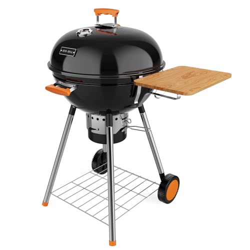 Portable Barbecue Grill with High-Density Enamel Coating & One-Touch Cleaning System
