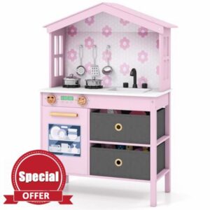 COSTWAY Kids Wooden Kitchen