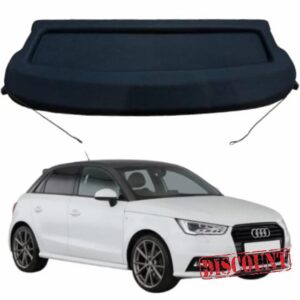 Car Parcel Shelf - Compatible with Audi A1 2010-2018 MK1 | Sturdy Boot Cover with Cord for Extra Storage | Space Saving Car Accessories | Black | TCC Parcel Shelf Direc