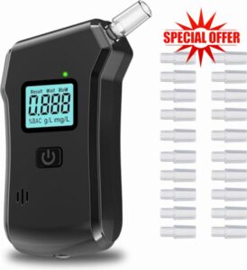 Breathalyzer & Alcohol Tester with 20 Mouthpieces