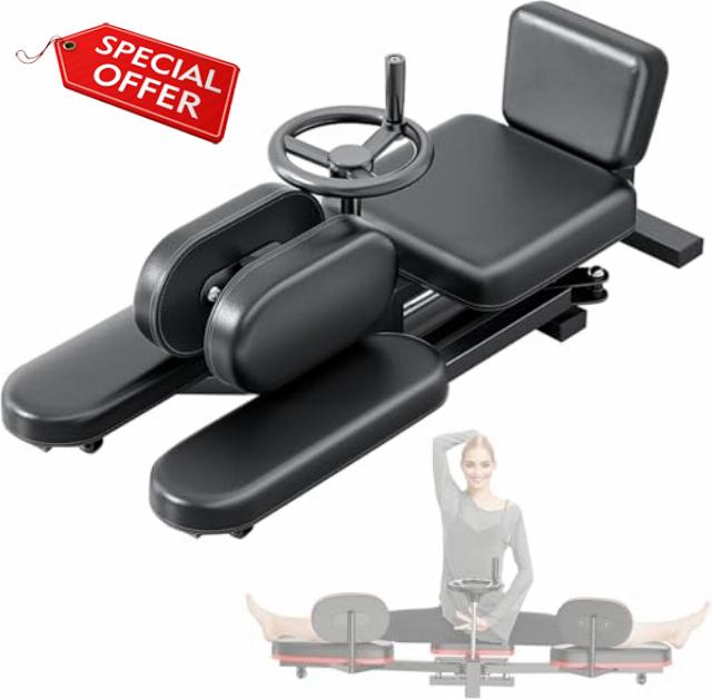 XZLZMYP Leg Stretcher Heavy Duty Leg Splits Machine Flexibility 3 Bar Leg Stretching Training Machine for Ballet Yoga Home Gym Exercise