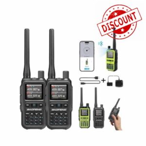 For Baofeng UV5RMINI Walkie-talkie Bluetooth NOAA Weather Alerts Type-C IP55 Fast Frequency Dual Outdoor Radios Emergency way earpiece radio baofeng Channels
