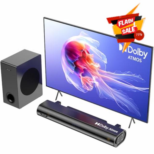 Hiwill - 2.1 Channel Dolby Atmos Soundbar with Subwoofer