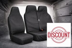 Lunero Van Seat Covers Black Universil Heavy Duty waterproof car Seat Cover Ford Transit Custom Seat Covers