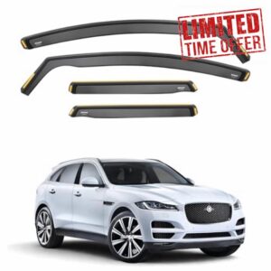 ISPEED Wind Deflectors For Jaguar F-Pace 2016-2025 5-Door SUV 4pc Set | Keep Your Car Ventilated In Rain & Wind