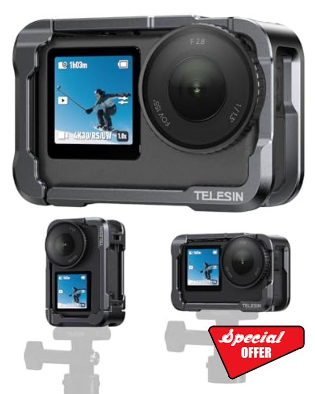 TELESIN Aluminum Alloy Protective Frame Case for DJI Osmo Action 6 Camera