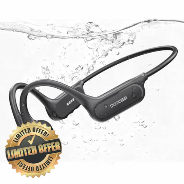 DOOGEE Bone Conduction IP68 Waterproof Swimming Headphones