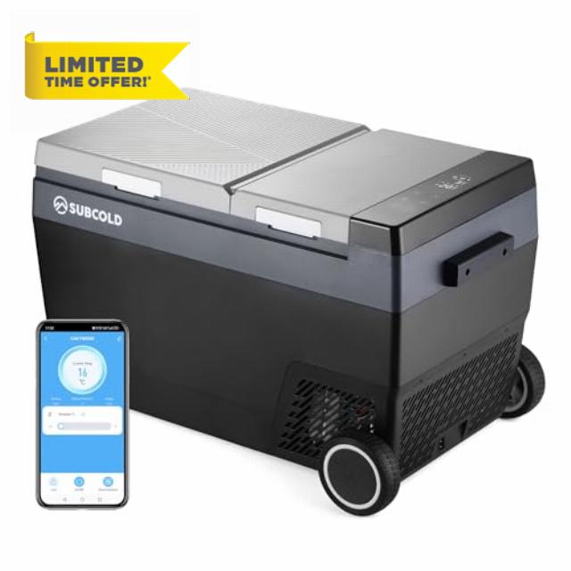 Subcold Roam45DZ Portable Car Fridge Freezer 45L – 12V/24V/240V Compressor Cooler with App Control