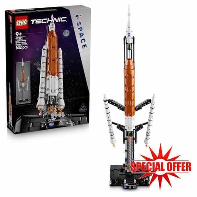 LEGO Technic NASA Artemis Space Launch System Rocket - Interactive STEM Toy w/ 4 Astronauts and a Separation Function - Birthday Gift for 9+ Year Old Boys & Girls - 42221