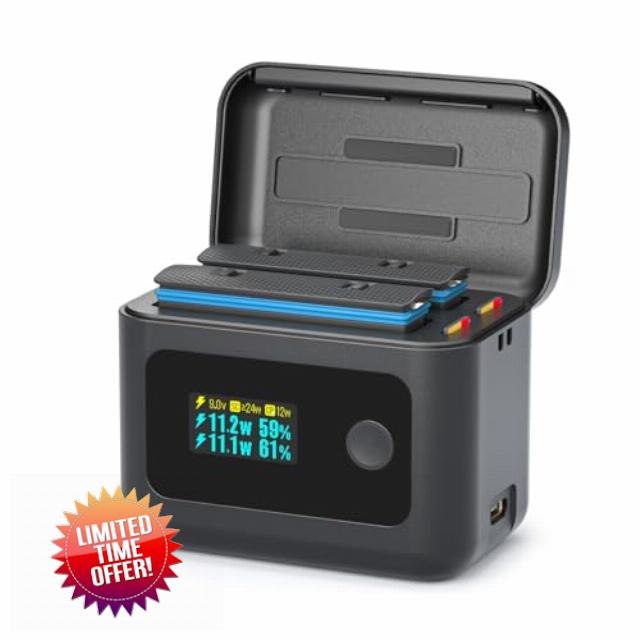 Rszfnjxry Insta 360 X4 Air Battery Charger Hub for Insta360 X4 Air Accessories