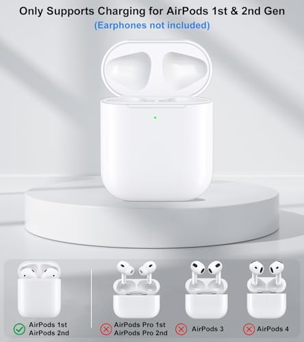 Case Replacement for AirPods 1st & 2nd with Bluetooth Pairing Sync Button