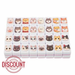 ifundom 64pcs Animal Matching Game: Memory Matching Mahjong Tiles Set - Party Board Game Accessories - Mahjong Lover Playing Set For Beginner 0.9"X0.6"X0.4"