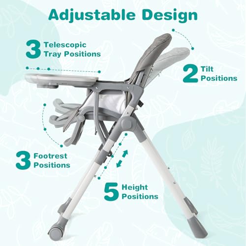 Adjustable Highchair with Footrest