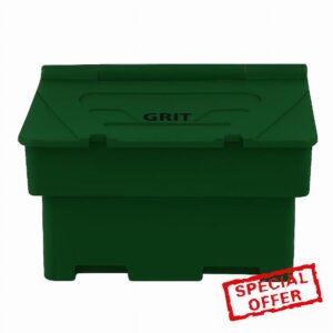 200L Green Grit Salt Bin Stackable Heavy Duty Containers 102x72x52CM