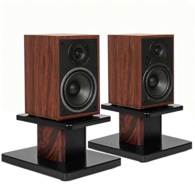 15CM(6 Inch) Wood Grain Speaker Stands