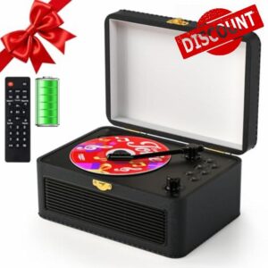 Gueray CD Player with Speakers HiFi Stereo Sound CD Players Bluetooth for Home