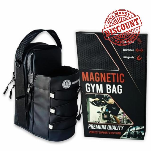 Magnepack Magnetic Gym Bag with Bottle Holder – Heavy-Duty Water Bottle Sling with Hook Strap