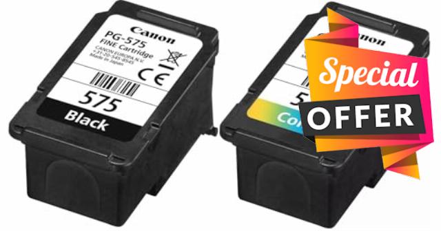 Canon PG-575 & CL-576 Ink Cartridges - Ink For PIXMA TS Series 3550i 3551i 3750i 3751i 3752i & PIXMA TR Series 4750 4750a 4751i 4755i 4756i